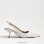 נשים הַנעָלָה Sam Edelman משאבת slingback של ביאנקה לבן בוהק 4XL22X90 - Image 2