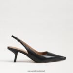 נשים הַנעָלָה Sam Edelman משאבת slingback של ביאנקה עור שחור 4XL22X89 - Image 2
