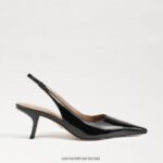 נשים הַנעָלָה Sam Edelman משאבת slingback של ביאנקה פטנט שחור 4XL22X93 - Image 2