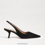 נשים הַנעָלָה Sam Edelman משאבת slingback של ביאנקה זמש שחור 4XL22X97 - Image 2