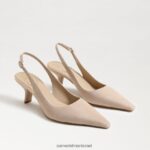 נשים הַנעָלָה Sam Edelman משאבת slingback של ביאנקה קפוצ'ינו זמש 4XL22X98