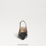 נשים הַנעָלָה Sam Edelman משאבת slingback של ביאנקה פטנט שחור 4XL22X93 - Image 3