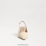 נשים הַנעָלָה Sam Edelman משאבת slingback של ביאנקה פטנט שנהב מודרני 4XL22X94 - Image 3