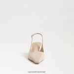 נשים הַנעָלָה Sam Edelman משאבת slingback של ביאנקה קפוצ'ינו זמש 4XL22X98 - Image 3