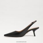 נשים הַנעָלָה Sam Edelman משאבת slingback של ביאנקה עור שחור 4XL22X89 - Image 4