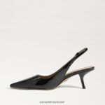 נשים הַנעָלָה Sam Edelman משאבת slingback של ביאנקה פטנט שחור 4XL22X93 - Image 4