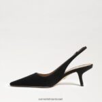 נשים הַנעָלָה Sam Edelman משאבת slingback של ביאנקה זמש שחור 4XL22X97 - Image 4