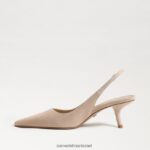 נשים הַנעָלָה Sam Edelman משאבת slingback של ביאנקה קפוצ'ינו זמש 4XL22X98 - Image 4
