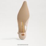 נשים הַנעָלָה Sam Edelman משאבת slingback של ביאנקה קפוצ'ינו זמש 4XL22X98 - Image 5