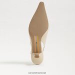 נשים הַנעָלָה Sam Edelman משאבת slingback של ביאנקה פטנט שנהב מודרני 4XL22X94 - Image 6