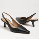 נשים הַנעָלָה Sam Edelman משאבת slingback של ביאנקה עור שחור 4XL22X89 - Image 7