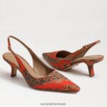 נשים הַנעָלָה Sam Edelman משאבת slingback של ביאנקה פרג כתום 4XL22X92 - Image 7