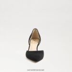 נשים הַנעָלָה Sam Edelman משאבת viv מחודדת זמש שחור 4XL22X367 - Image 3