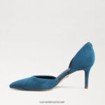 נשים הַנעָלָה Sam Edelman משאבת viv מחודדת זמש ספיר 4XL22X369 - Image 4