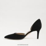 נשים הַנעָלָה Sam Edelman משאבת viv מחודדת זמש שחור 4XL22X367 - Image 4