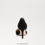 נשים הַנעָלָה Sam Edelman משאבת viv מחודדת זמש שחור 4XL22X367 - Image 5