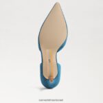 נשים הַנעָלָה Sam Edelman משאבת viv מחודדת זמש ספיר 4XL22X369 - Image 6