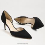 נשים הַנעָלָה Sam Edelman משאבת viv מחודדת זמש שחור 4XL22X367 - Image 7