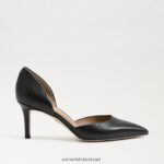 נשים הַנעָלָה Sam Edelman משאבת viv מחודדת עור שחור 4XL22X360 - Image 2