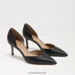 נשים הַנעָלָה Sam Edelman משאבת viv מחודדת עור שחור 4XL22X360