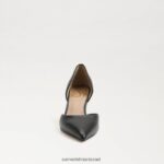 נשים הַנעָלָה Sam Edelman משאבת viv מחודדת עור שחור 4XL22X360 - Image 3