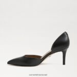 נשים הַנעָלָה Sam Edelman משאבת viv מחודדת עור שחור 4XL22X360 - Image 4