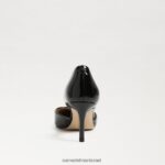 נשים הַנעָלָה Sam Edelman משאבת viv מחודדת פטנט שחור 4XL22X363 - Image 5