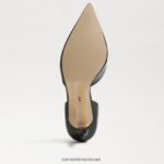נשים הַנעָלָה Sam Edelman משאבת viv מחודדת פטנט שחור 4XL22X363 - Image 6