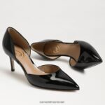 נשים הַנעָלָה Sam Edelman משאבת viv מחודדת פטנט שחור 4XL22X363 - Image 7