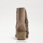 נשים הַנעָלָה Sam Edelman נעלי ברני פרינג' זמש מעץ ארז 4XL22X732 - Image 5