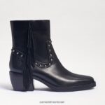 נשים הַנעָלָה Sam Edelman נעלי ברני פרינג' עור שחור 4XL22X731 - Image 2