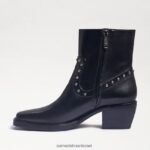 נשים הַנעָלָה Sam Edelman נעלי ברני פרינג' עור שחור 4XL22X731 - Image 4