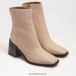 נשים הַנעָלָה Sam Edelman נעלי וויני עור שנהב מודרני 4XL22X457