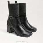 נשים הַנעָלָה Sam Edelman נעלי מרסי שחור/אפור כהה 4XL22X766