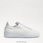 נשים הַנעָלָה Sam Edelman נעלי ספורט שרוכים של פרג עור לבן 4XL22X309 - Image 2