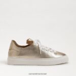 נשים הַנעָלָה Sam Edelman נעלי ספורט שרוכים של פרג זהב 4XL22X310 - Image 2