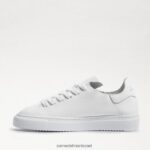 נשים הַנעָלָה Sam Edelman נעלי ספורט שרוכים של פרג עור לבן 4XL22X309 - Image 4