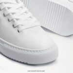 נשים הַנעָלָה Sam Edelman נעלי ספורט שרוכים של פרג עור לבן 4XL22X309 - Image 7