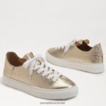 נשים הַנעָלָה Sam Edelman נעלי ספורט שרוכים של פרג זהב 4XL22X310 - Image 7