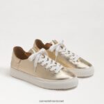 נשים הַנעָלָה Sam Edelman נעלי ספורט שרוכים של פרג זהב 4XL22X310