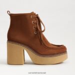 נשים הַנעָלָה Sam Edelman נעלי שרוכים של שו גבול חום 4XL22X844 - Image 2