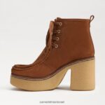 נשים הַנעָלָה Sam Edelman נעלי שרוכים של שו גבול חום 4XL22X844 - Image 4