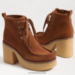 נשים הַנעָלָה Sam Edelman נעלי שרוכים של שו גבול חום 4XL22X844 - Image 7