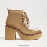נשים הַנעָלָה Sam Edelman נעלי שרוכים של שו חול סונט/ערפל טבעי 4XL22X845 - Image 2