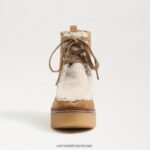 נשים הַנעָלָה Sam Edelman נעלי שרוכים של שו חול סונט/ערפל טבעי 4XL22X845 - Image 3