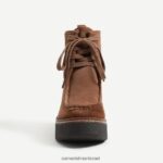 נשים הַנעָלָה Sam Edelman נעלי שרוכים של שו חום אגוז 4XL22X842 - Image 3