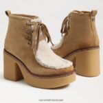 נשים הַנעָלָה Sam Edelman נעלי שרוכים של שו חול סונט/ערפל טבעי 4XL22X845 - Image 7