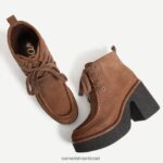 נשים הַנעָלָה Sam Edelman נעלי שרוכים של שו חום אגוז 4XL22X842 - Image 7