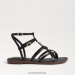 נשים הַנעָלָה Sam Edelman סנדל גוון גלדיאטור עור שחור 4XL22X248 - Image 2