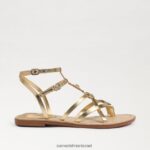 נשים הַנעָלָה Sam Edelman סנדל גוון גלדיאטור זהב ענבר 4XL22X249 - Image 2